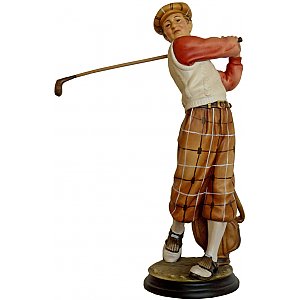 1523 - Nostalgie Golfspieler mit Golfbag