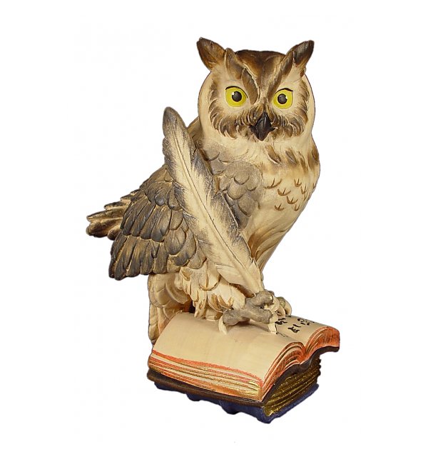 1044 - Owl on book with feather