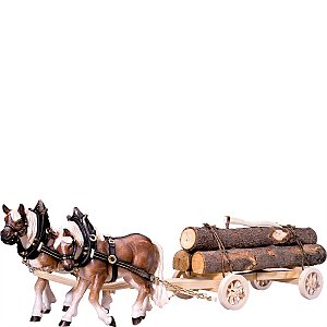 DE6073 - 2 Cavallo da tiro con carro legna