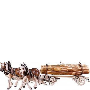 DE6075 -  Cavalli da tiro con carro ferrato e legn